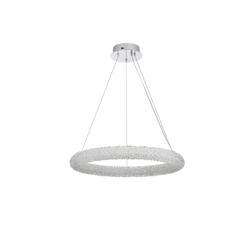 Bowen 24 inch Adjustable LED Chandelier in Chrome. Picture 8