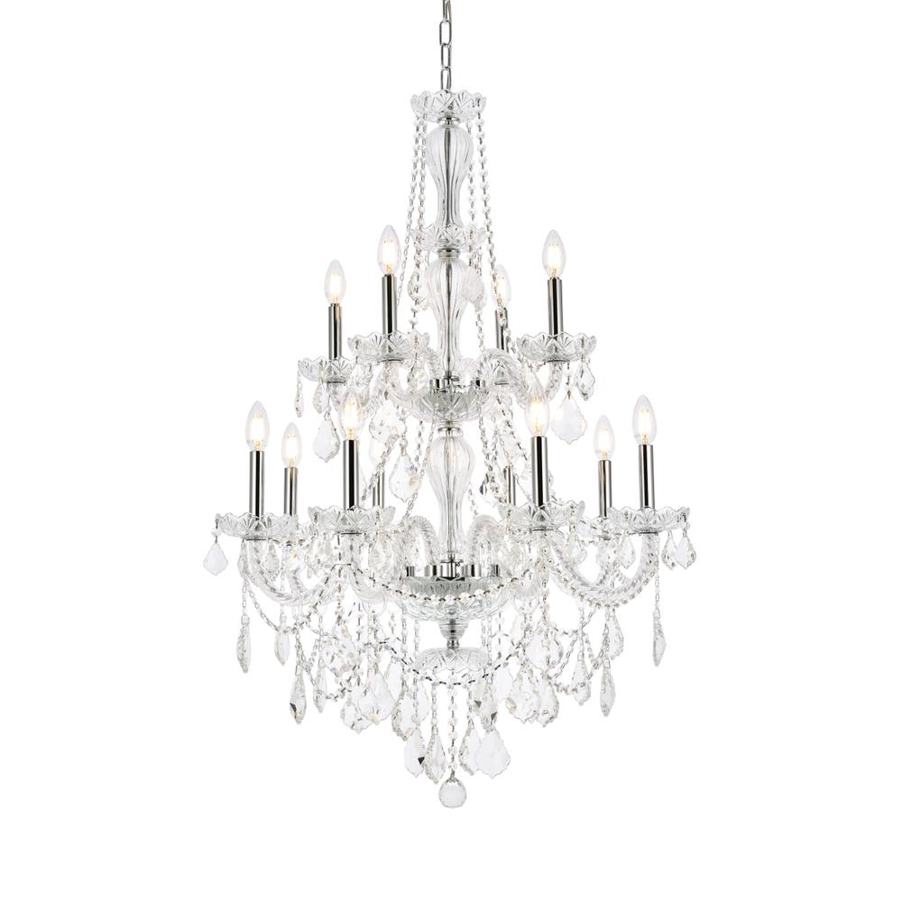 Giselle 12 light Chrome Chandelier Clear Royal Cut Crystal. Picture 2