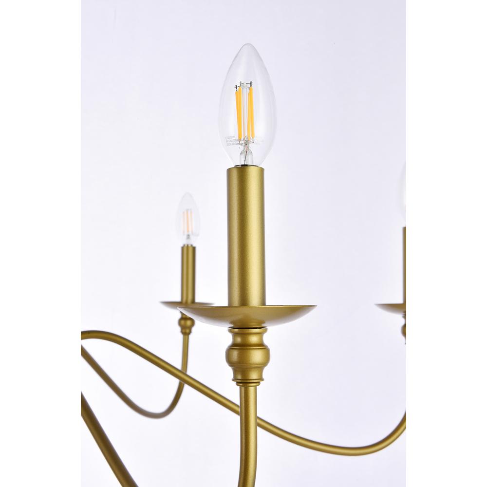Rohan 6 lights brass chandelier. Picture 5