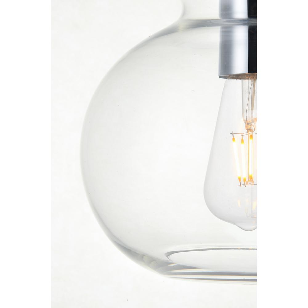 Destry 1 Light Chrome Pendant With Clear Glass. Picture 5