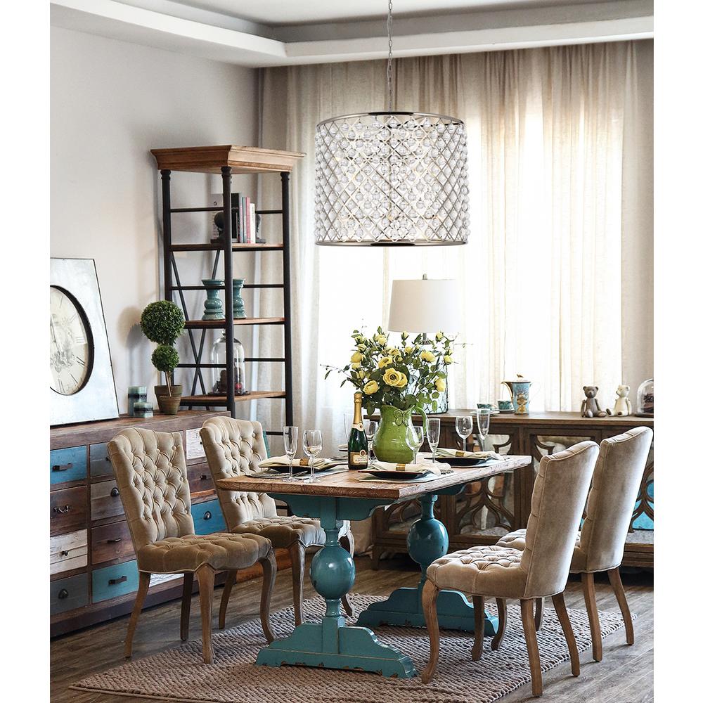 Madison 12 light polished nickel Chandelier Clear Royal Cut Crystal. Picture 8