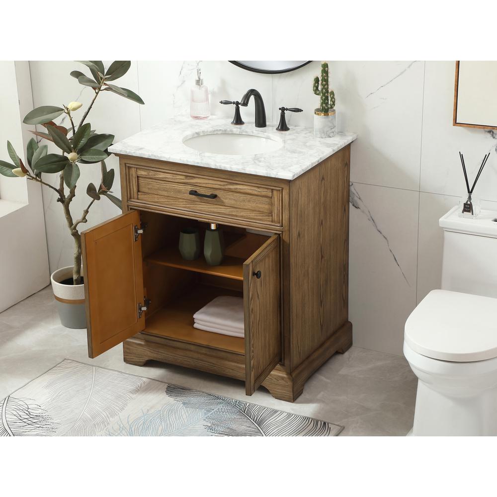 30 inch Single bathroom vanity in driftwood. Picture 3