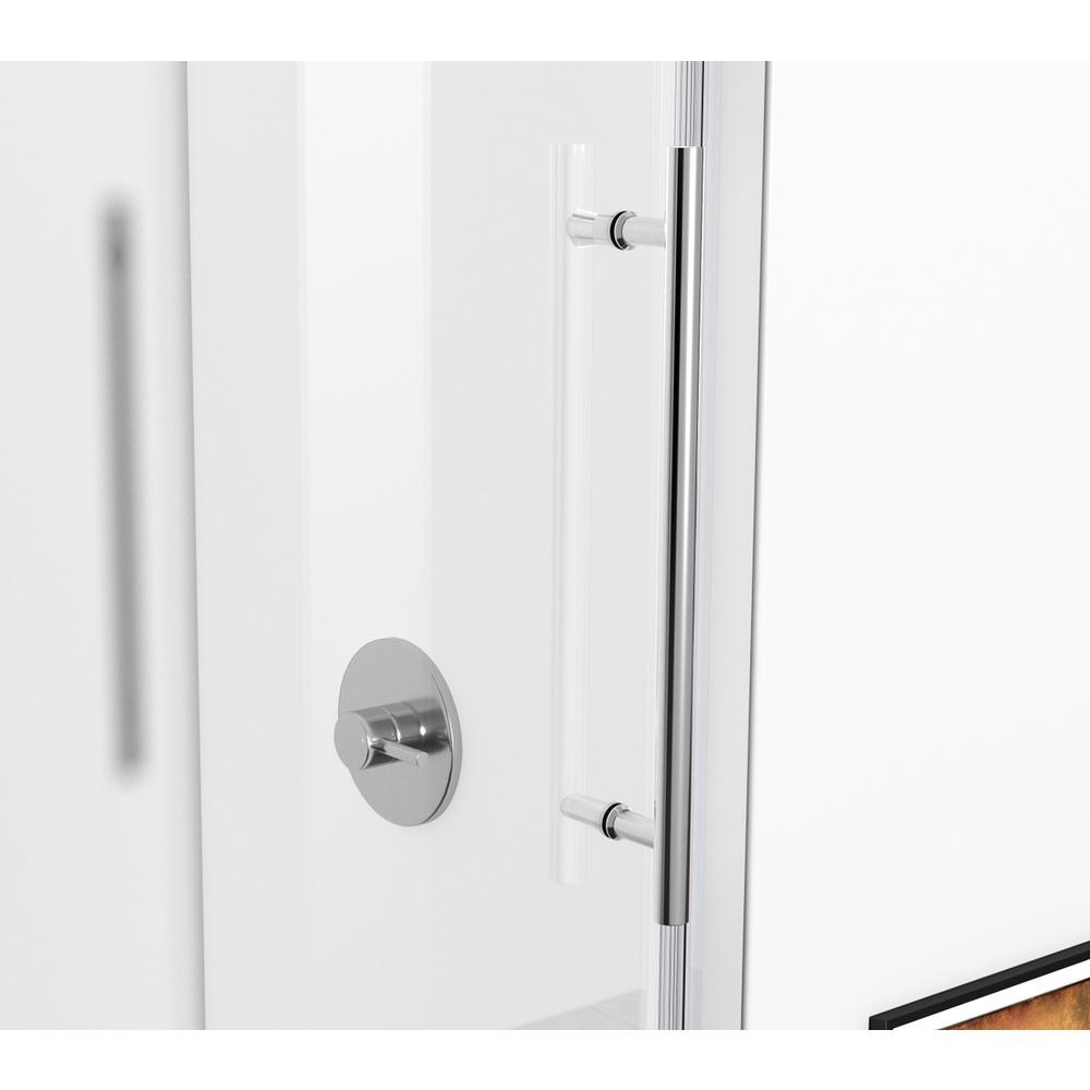 Frameless shower door 60 x 76 Polished Chrome. Picture 8
