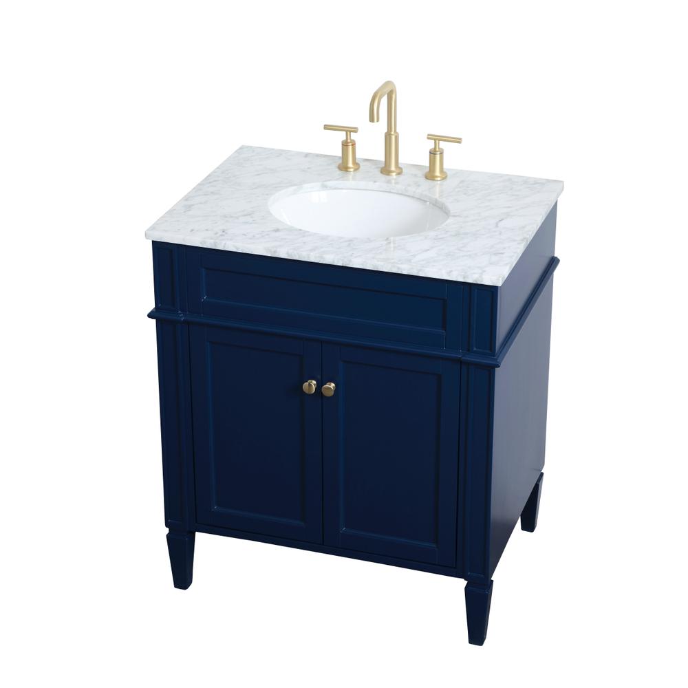 30 inch Single bathroom vanity in blue. Picture 7