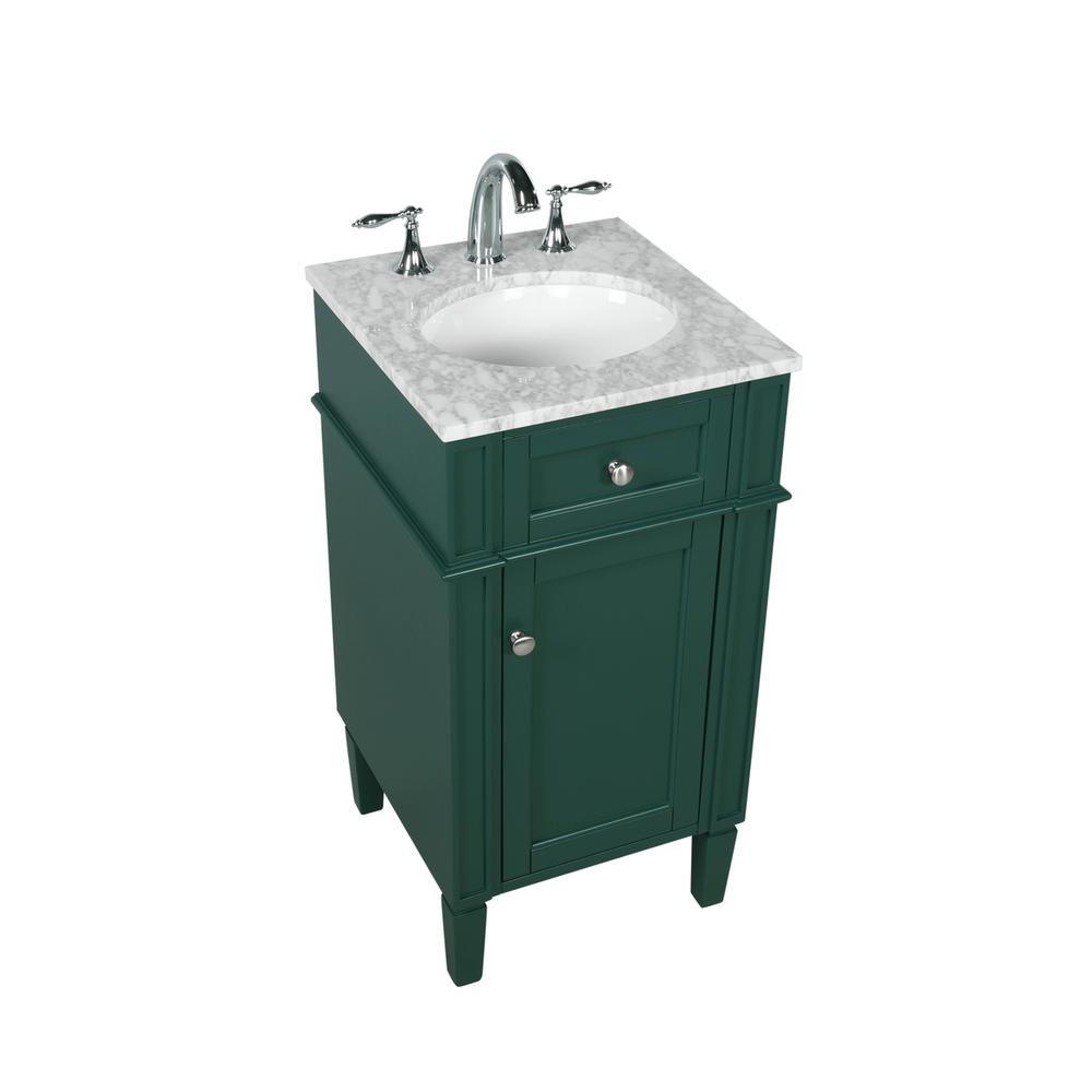 18 inch Single bathroom vanity in green. Picture 8