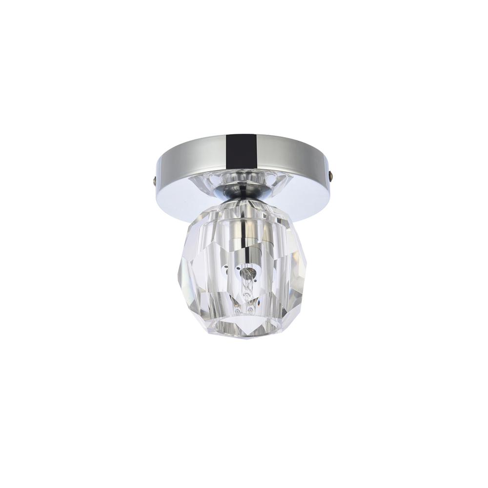 Eren 1 light chrome flush mount. Picture 2