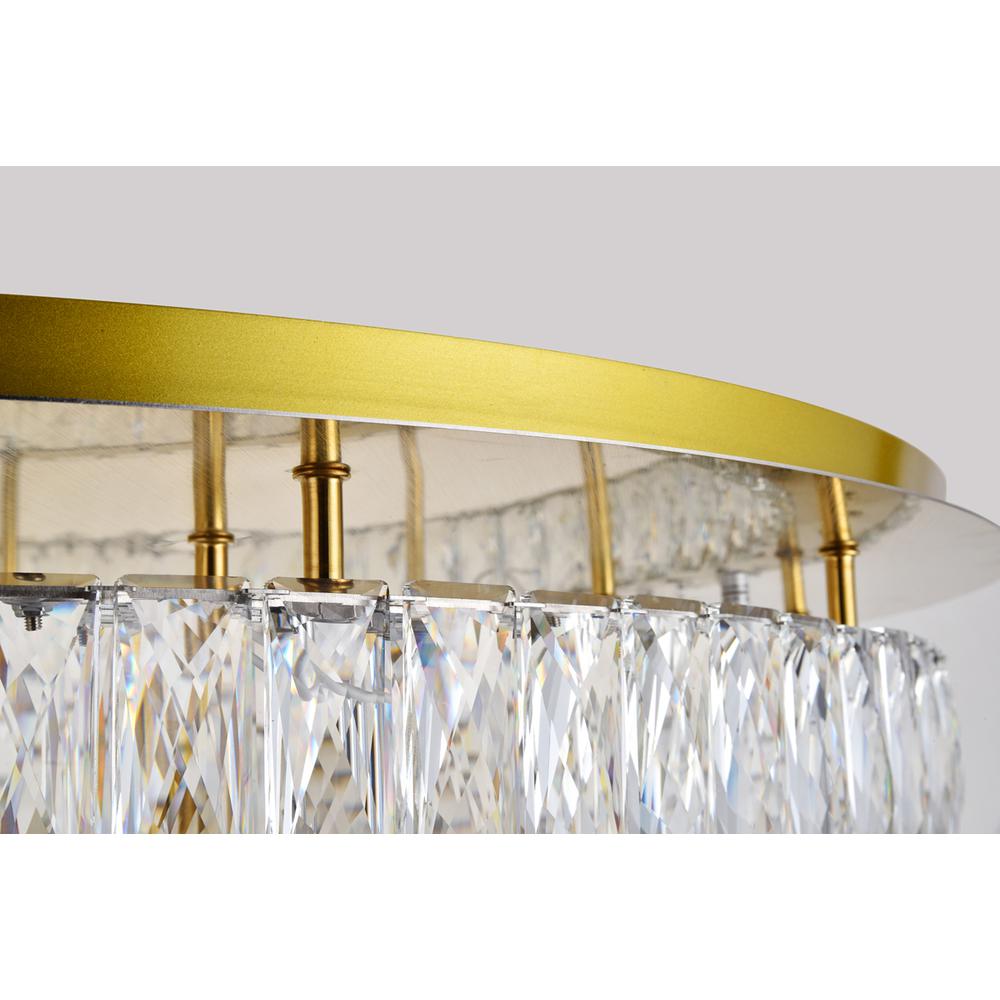 Monroe LED light Gold Flush Mount Clear Royal Cut Crystal. Picture 3