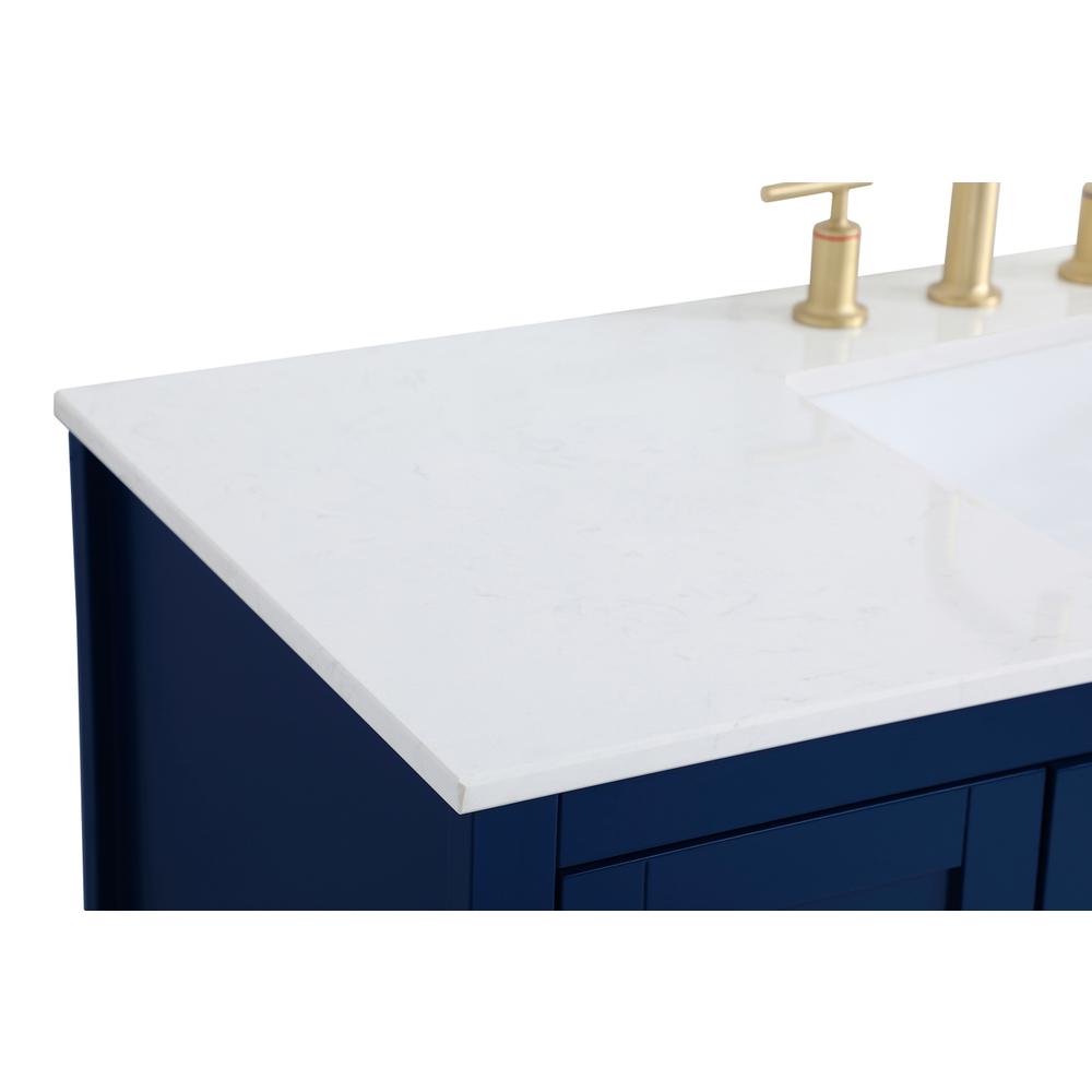 48 inch Single Bathroom Vanity in Blue. Picture 10