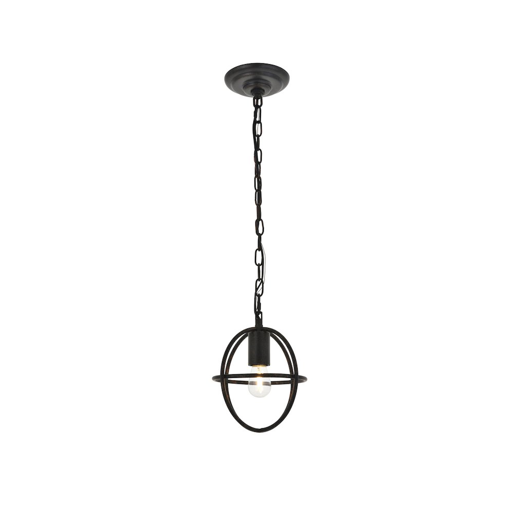 Octavia 1 Light Dark Brown Pendant. Picture 6