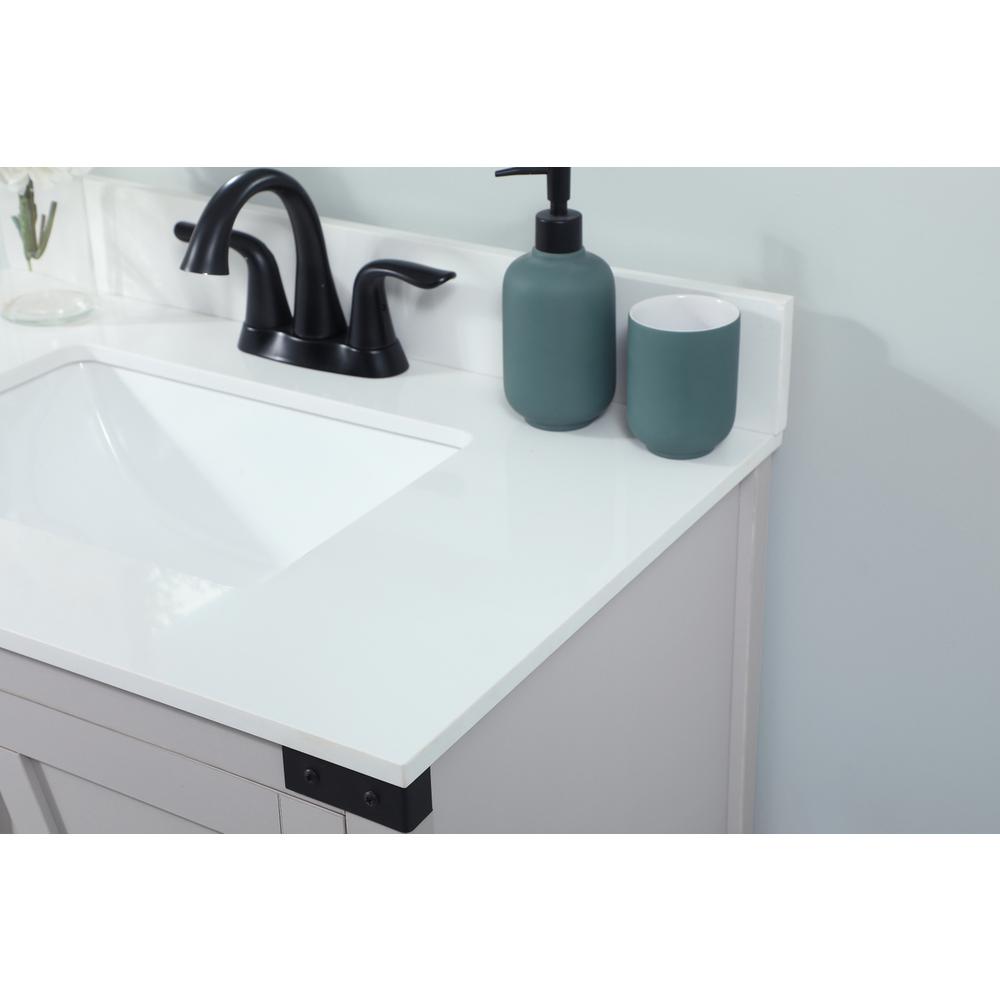 30 inch Single bathroom vanity in grey with backsplash. Picture 5