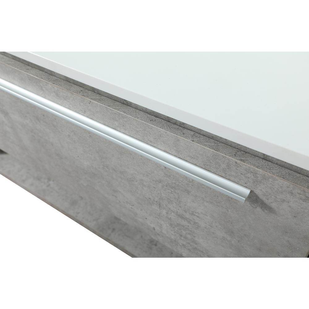 36 inch Single bathroom vanity in concrete grey. Picture 12
