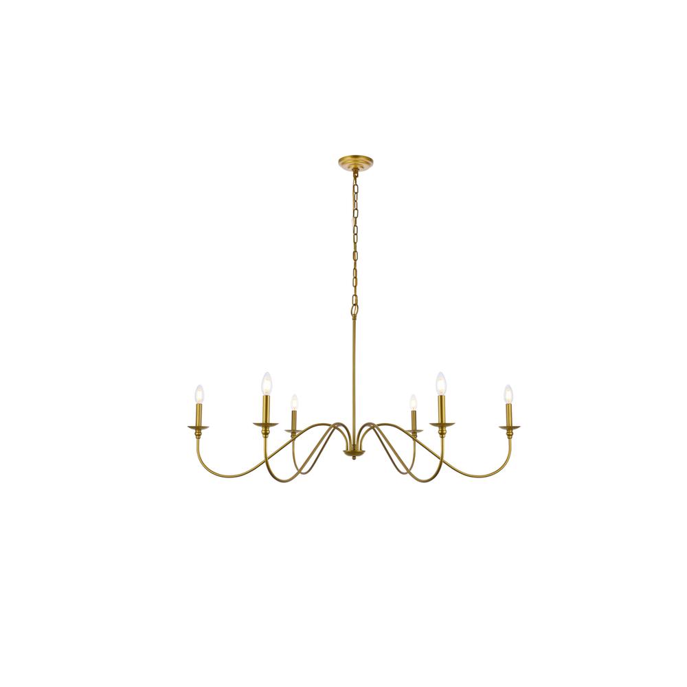 Rohan 48 inch chandelier in brass. Picture 1