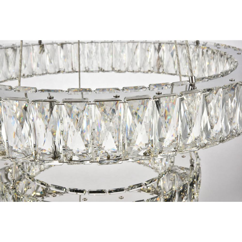 Monroe Integrated LED chip light Chrome Chandelier Clear Royal Cut Crystal. Picture 3