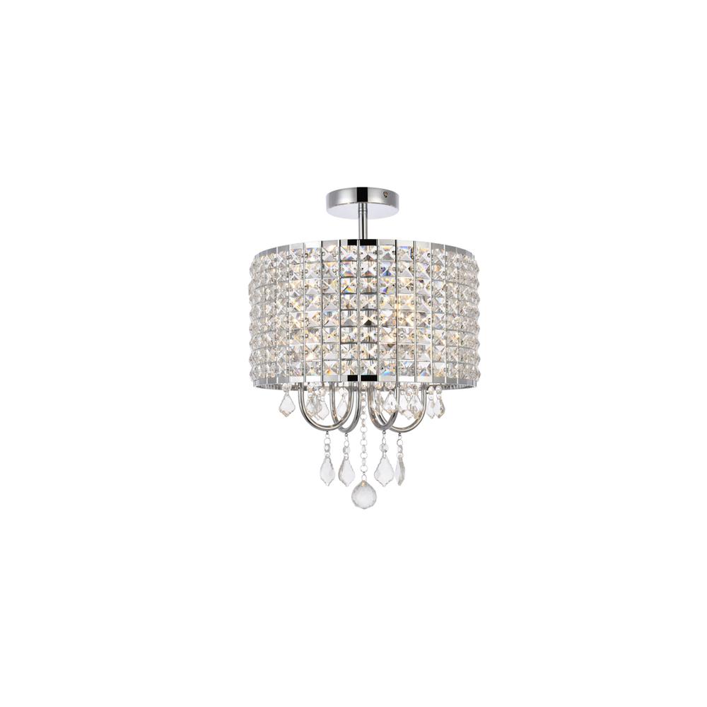 Elise 14 inch flush mount in chrome. Picture 1