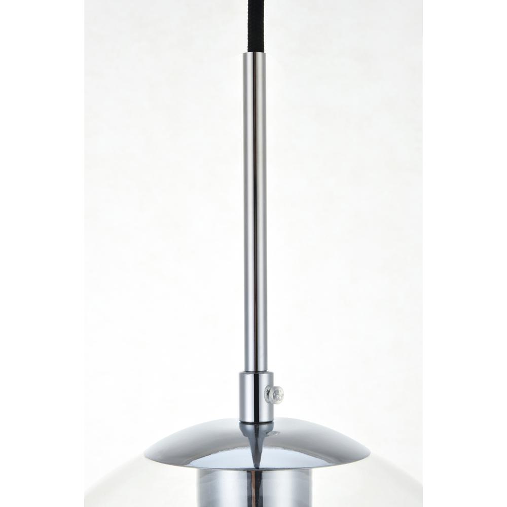 Baxter 3 Lights Chrome Pendant With Clear Glass. Picture 6