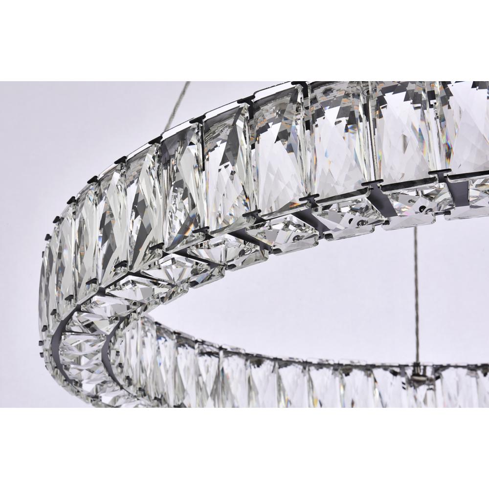 Monroe 26 inch LED round Single pendant in black. Picture 5