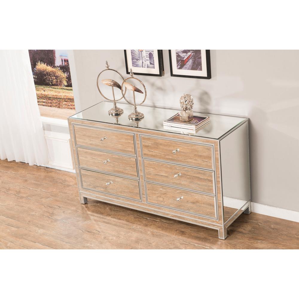 Dresser 6 drawers 60in. W x 18in. D x 32in. H in antique silver paint. Picture 10
