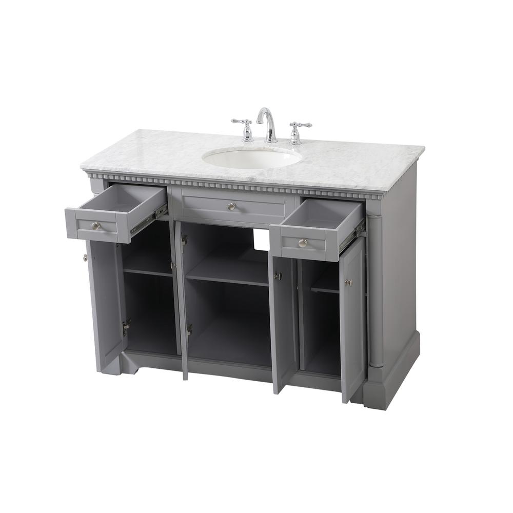 48 inch Single bathroom vanity in  Grey. Picture 9