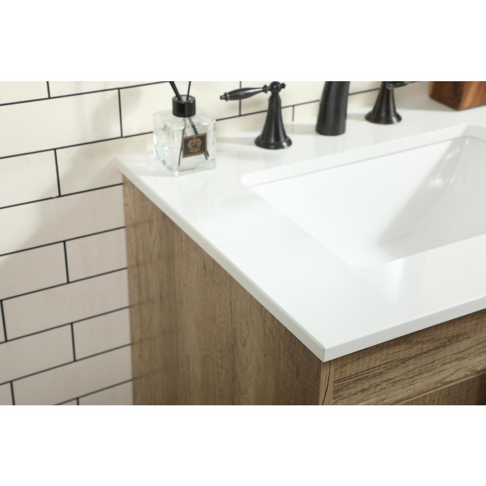 24 inch Single bathroom vanity in natural oak. Picture 5