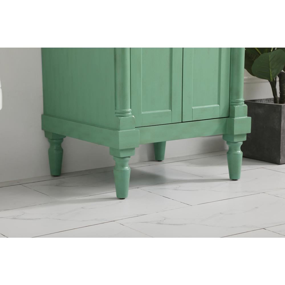 24 inch Single Bathroom vanity in vintage mint. Picture 6