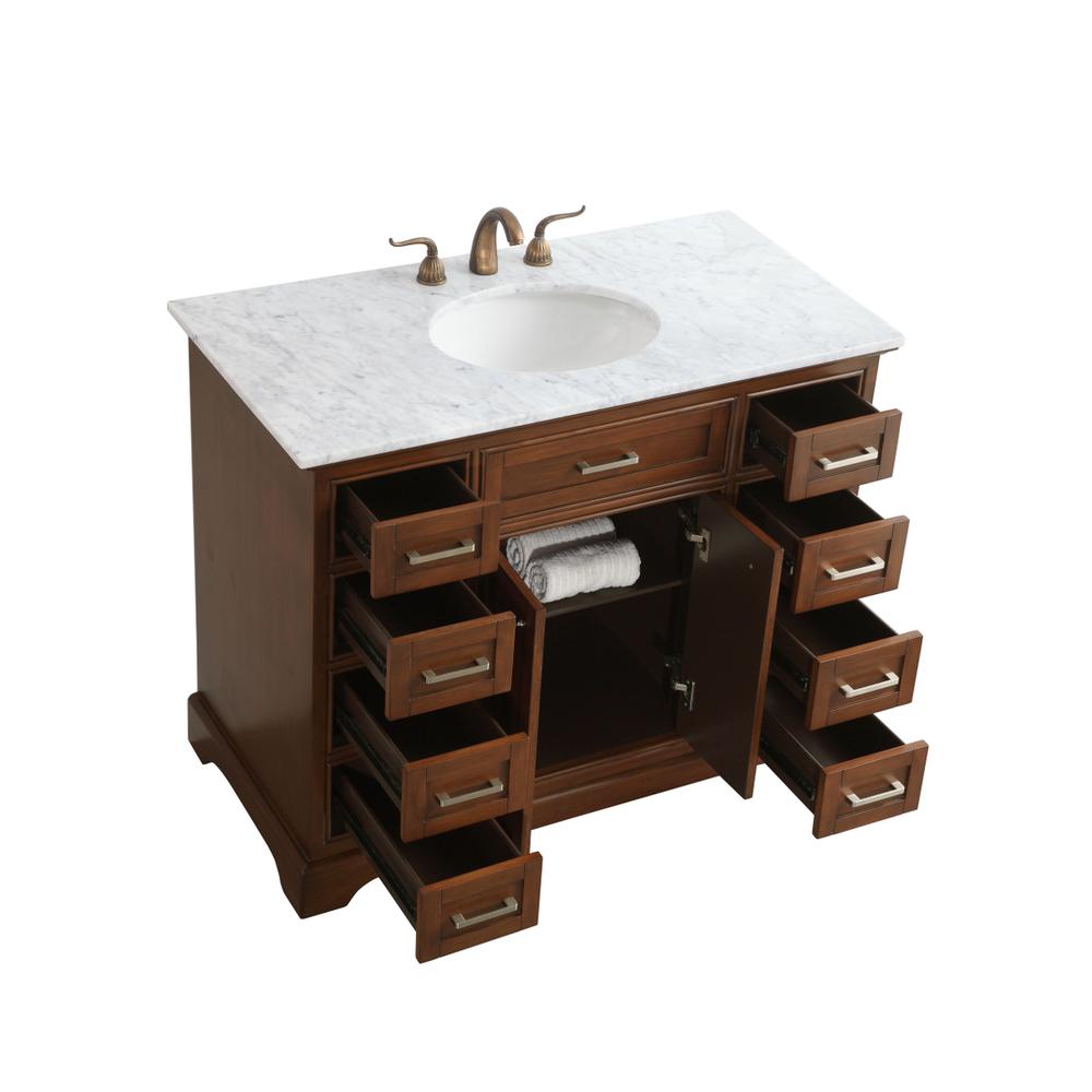 42 in. Single Bathroom Vanity set in teak. Picture 12