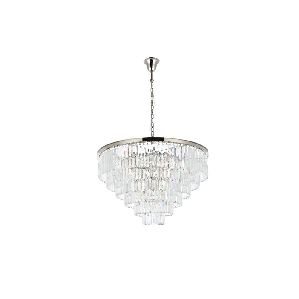 Sydney 33 light polished nickel Chandelier Clear Royal Cut Crystal. Picture 6