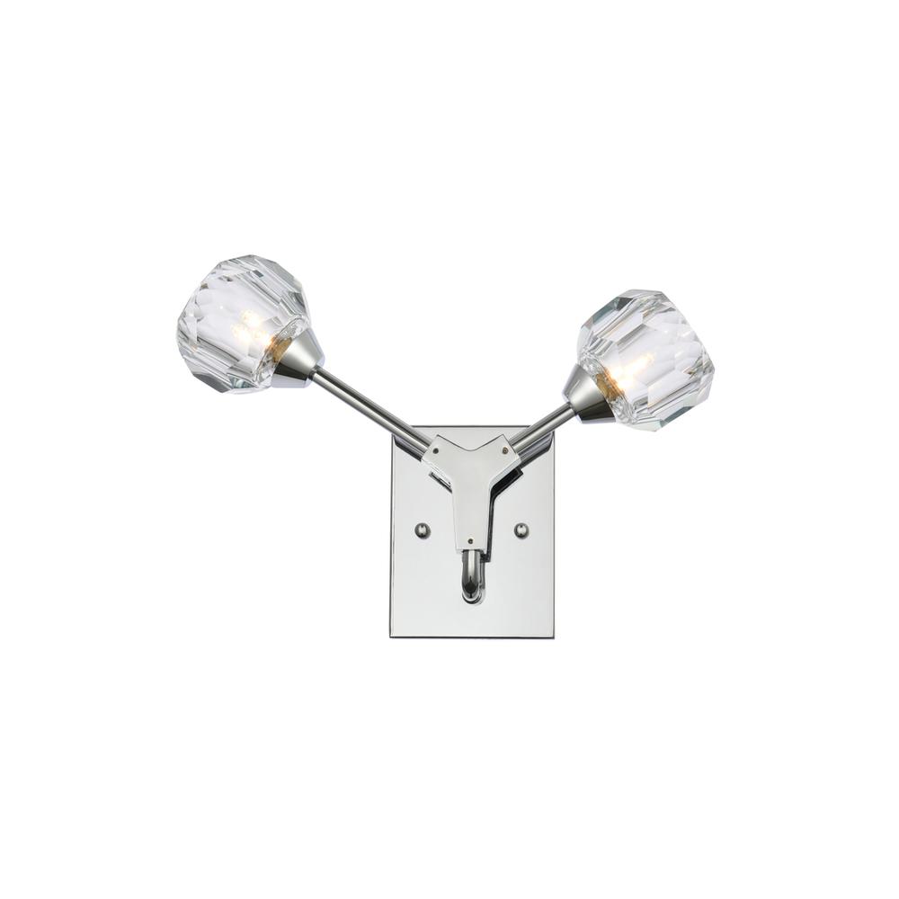 Zayne 2 Light Wall Sconce in Chrome. Picture 1