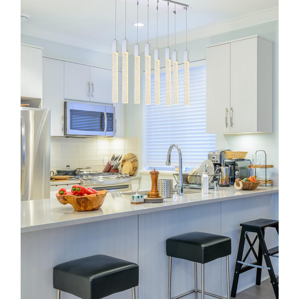 Weston 8 lights pendant in chrome. Picture 8