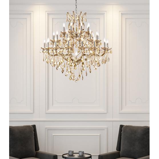 Maria Theresa 37 light Golden Teak Chandelier Golden Teak. Picture 7