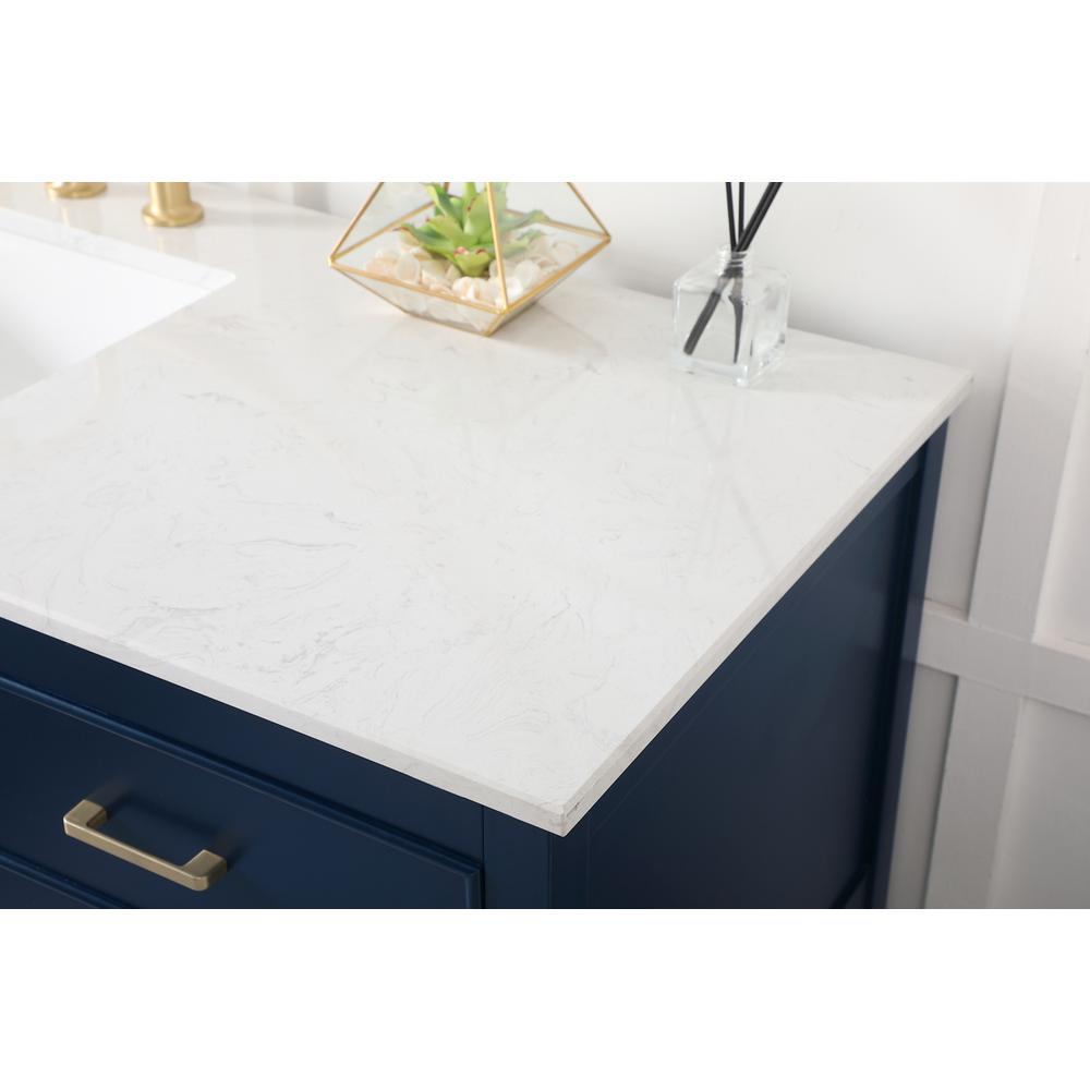 60 inch Single bathroom vanity in blue. Picture 5
