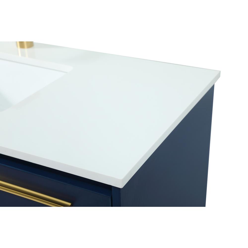 40 inch Single bathroom vanity in blue. Picture 11