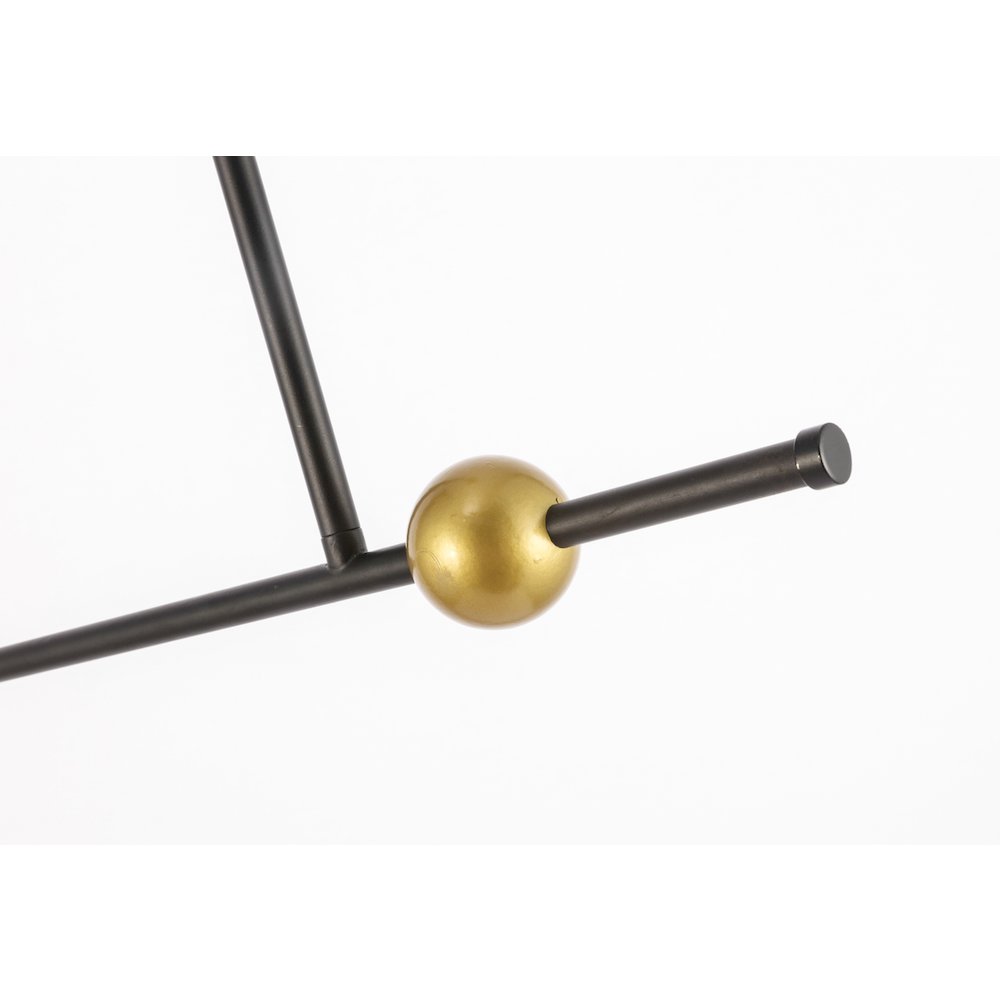Brees 1 Light Black And Brass Pendant. Picture 11