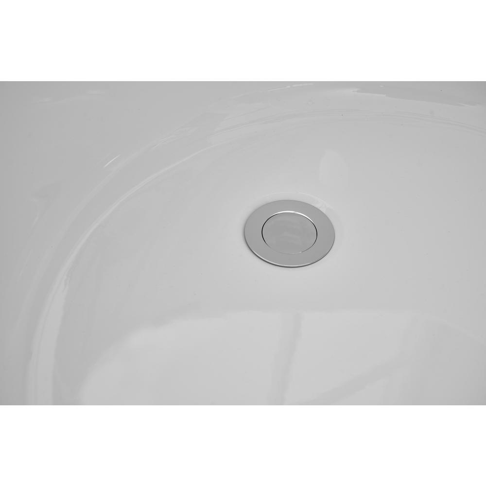67 inch soaking Single slipper bathtub in glossy white. Picture 11