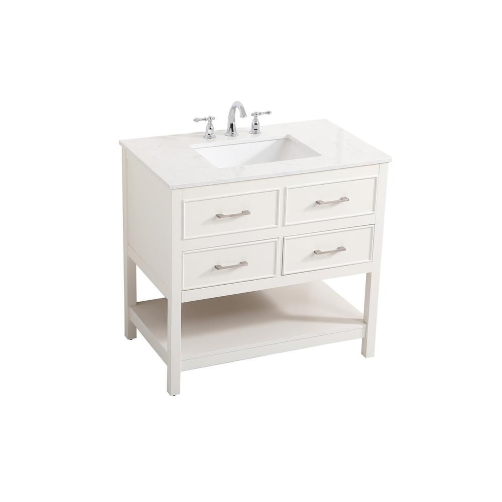 36 inch Single bathroom vanity in white. Picture 8