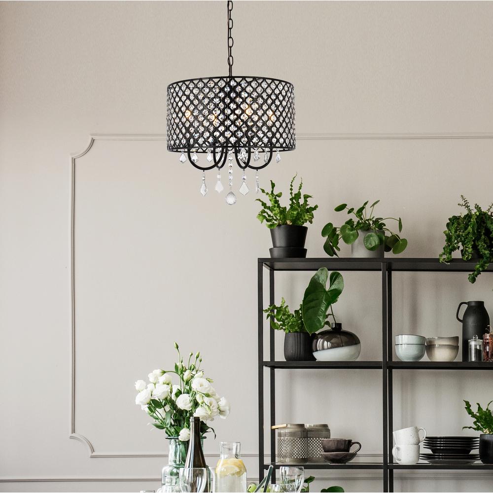 Elise 17 inch pendant in black. Picture 9