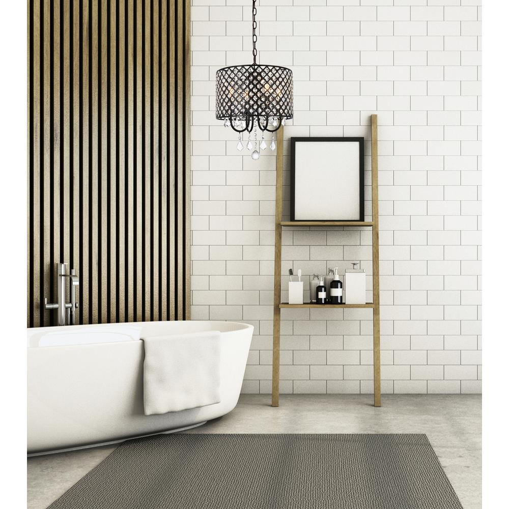 Axl 24 inch pendant in black with clear shade. Picture 8