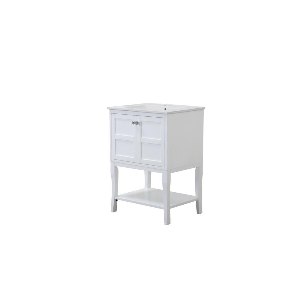 2 Doors Cabinet 24 In. X 18 In. X 34 In. In White. Picture 9