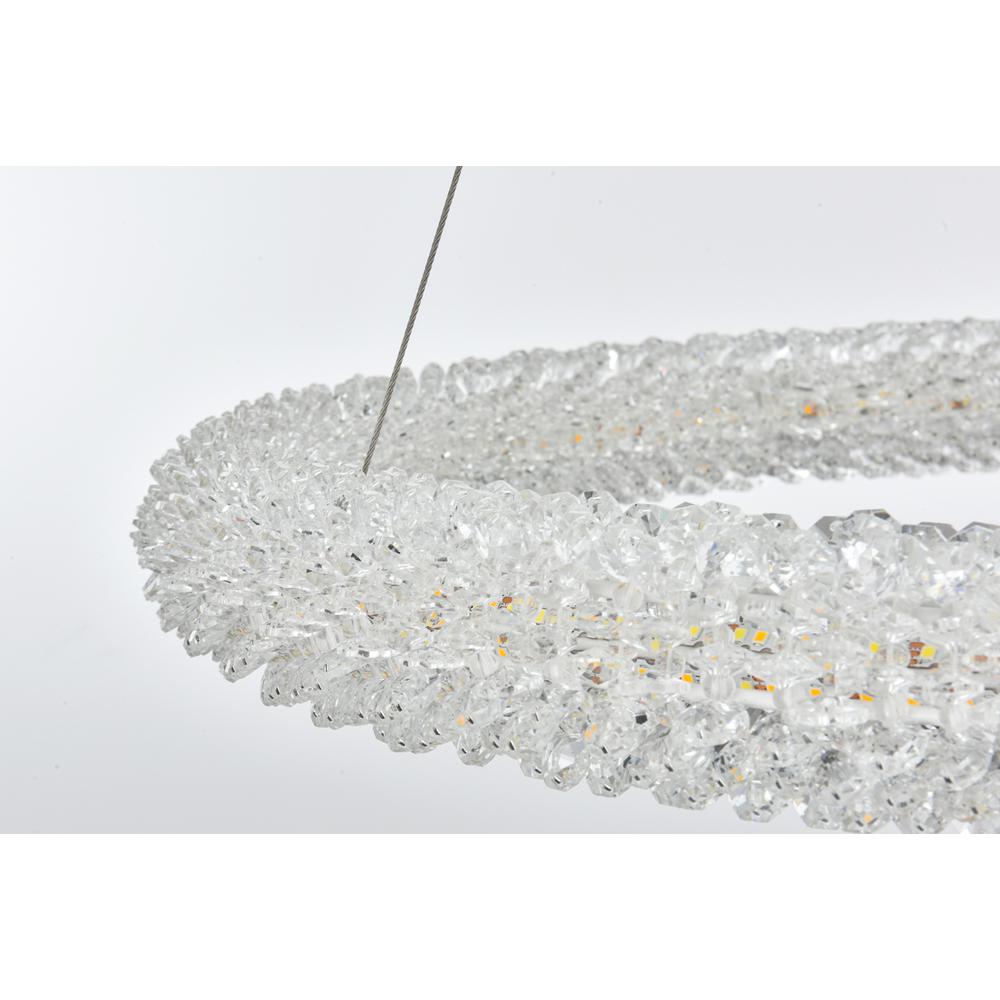 Bowen 26 inch Adjustable LED Chandelier in Satin Gold. Picture 6
