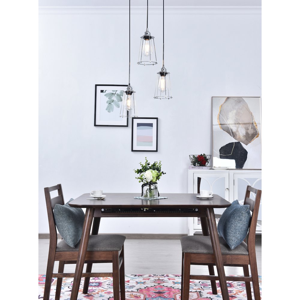Auspice 3 Light Chrome Pendant. Picture 2