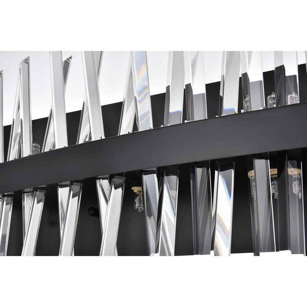 Serephina 36 inch crystal bath sconce in black. Picture 4