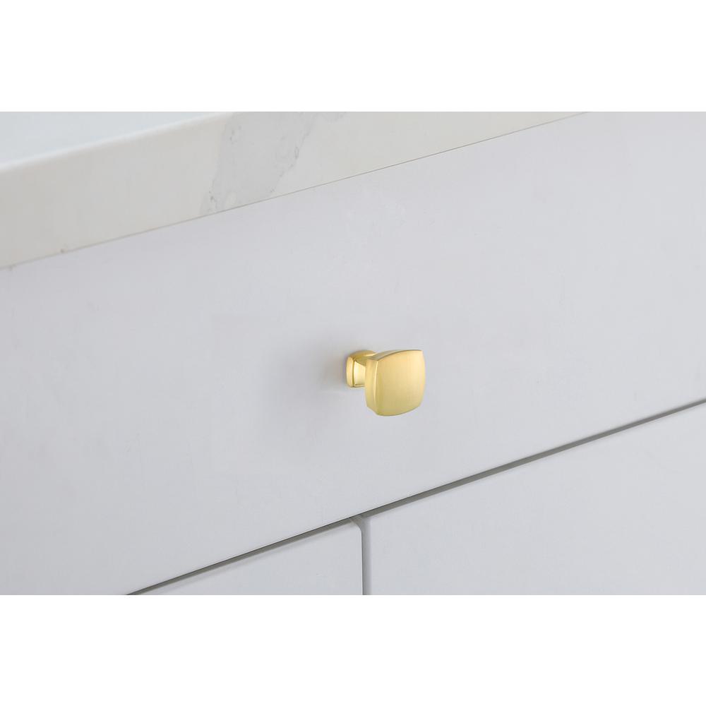 Irvin 1.3" Brushed Gold Square Knob Multipack (Set of 10). Picture 2