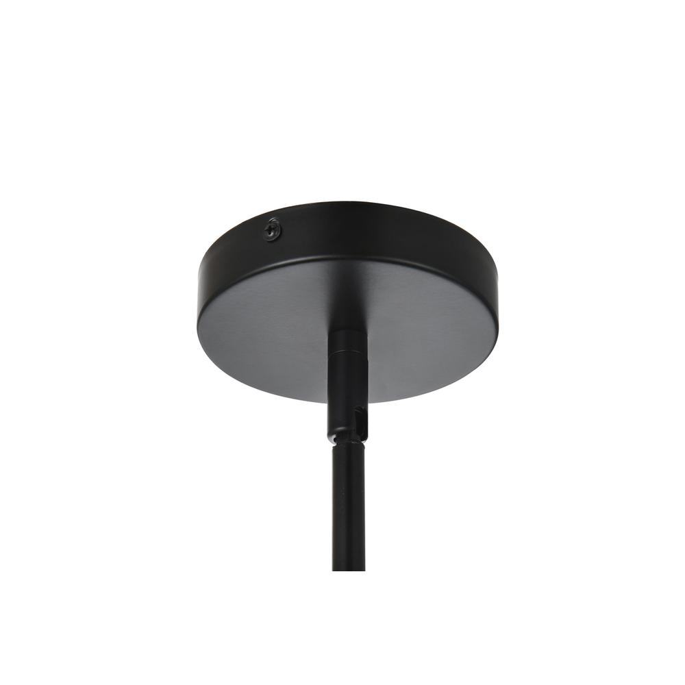 Sienna 23 inch crystal rod pendant in black. Picture 8
