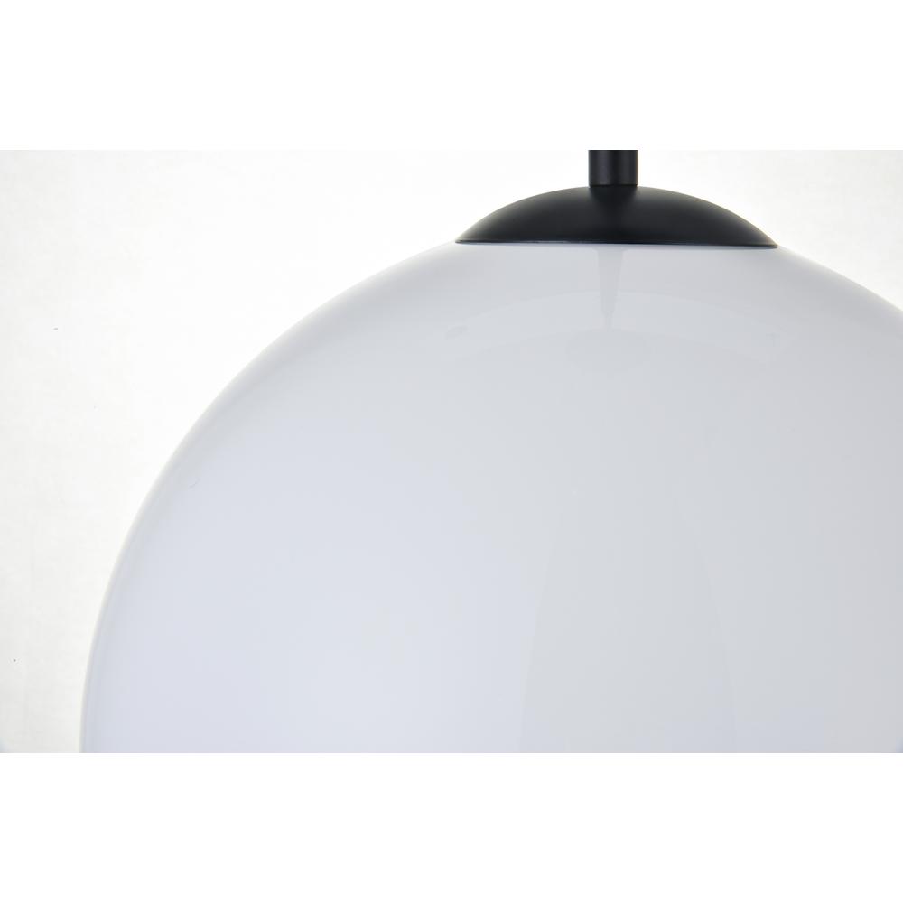 Baxter 1 Light Black Pendant With Frosted White Glass. Picture 5