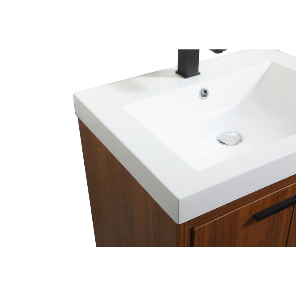 24 inch Single bathroom vanity in Teak. Picture 11
