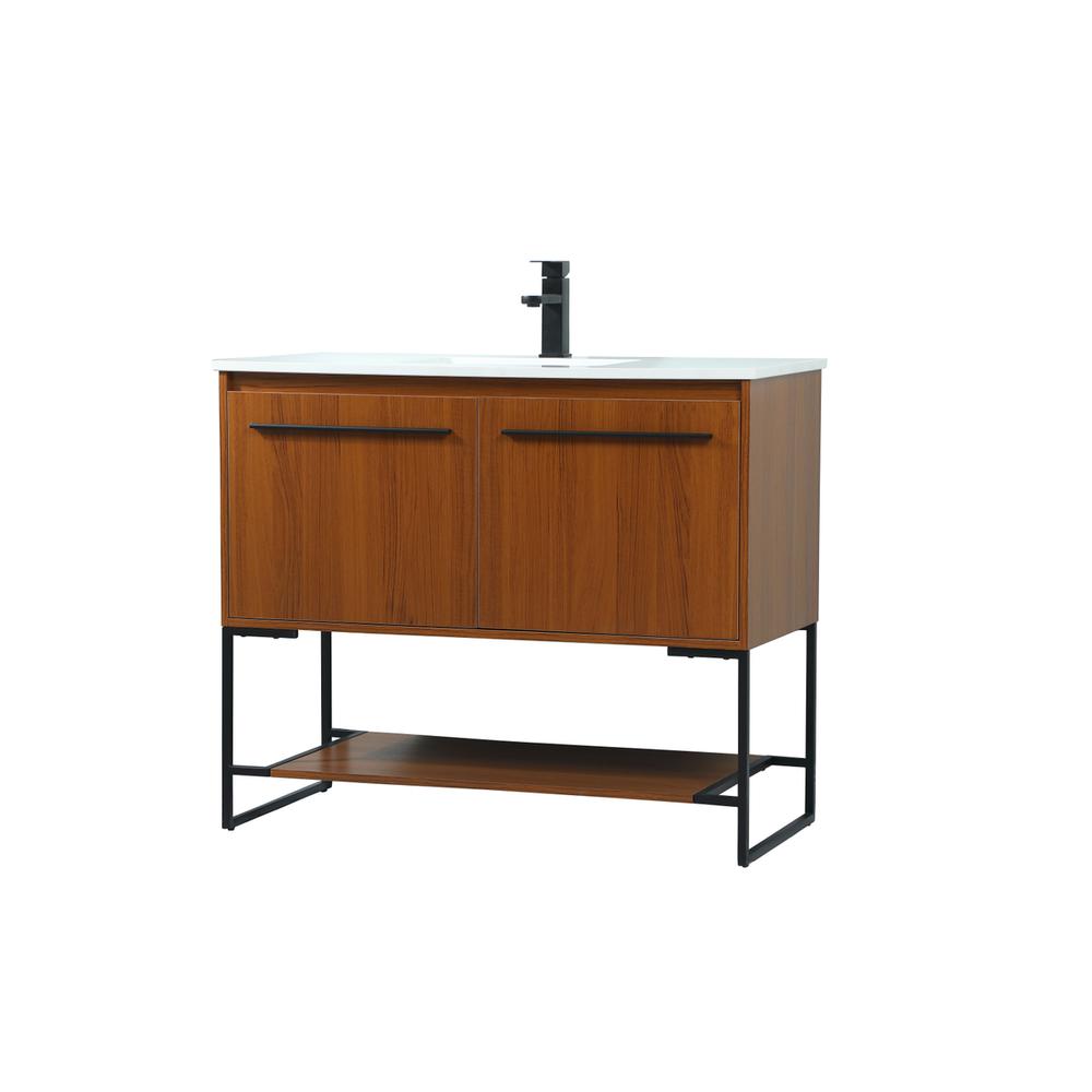 40 inch Single bathroom vanity in teak. Picture 7