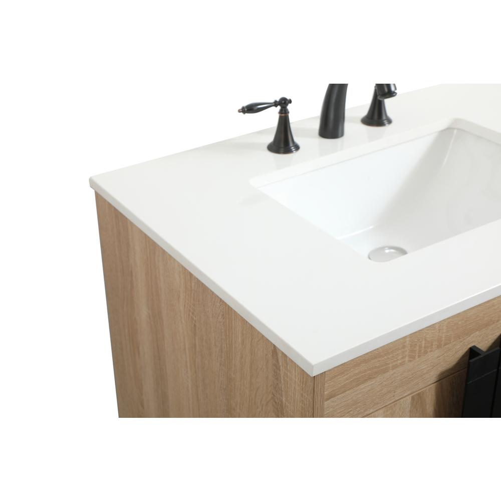 32 inch Single bathroom vanity in mango wood. Picture 11