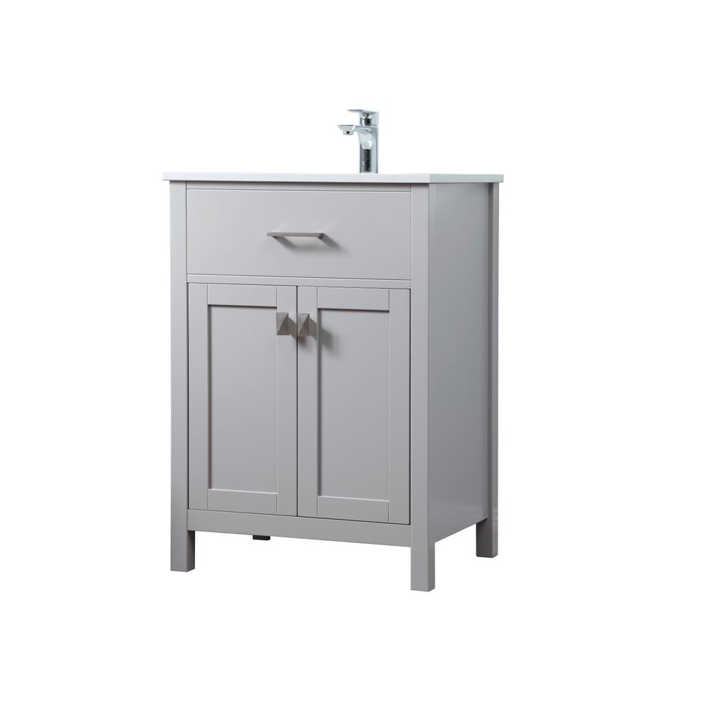 24 Inch SIngle Bathroom Vanity In Grey. Picture 7