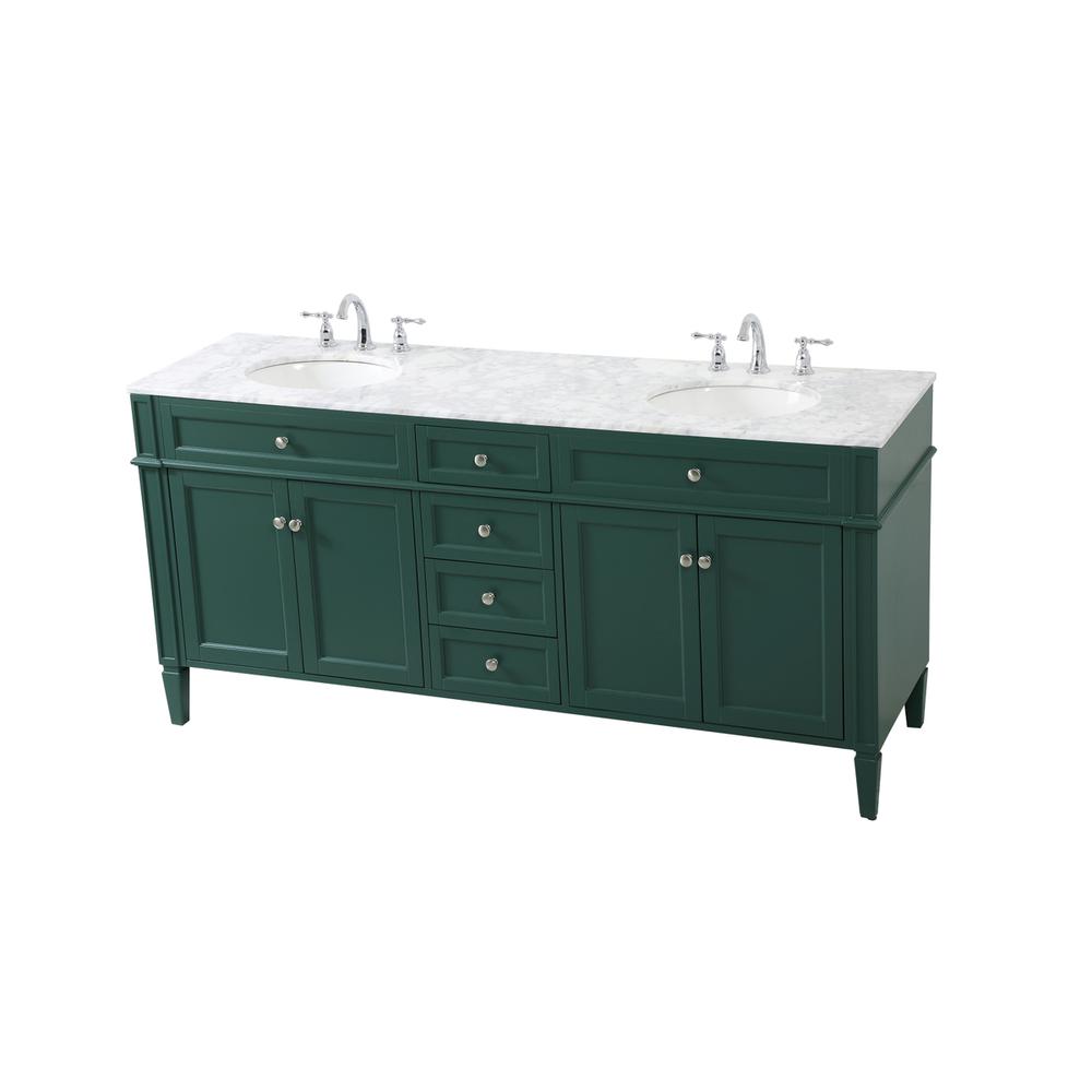 72 inch double bathroom vanity in green. Picture 8