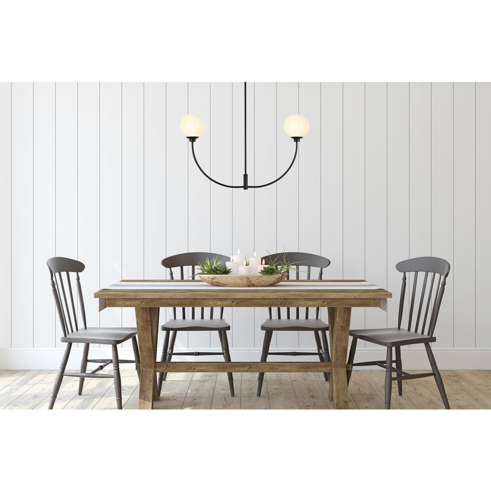 Nyomi 36 inch chandelier in Black. Picture 7