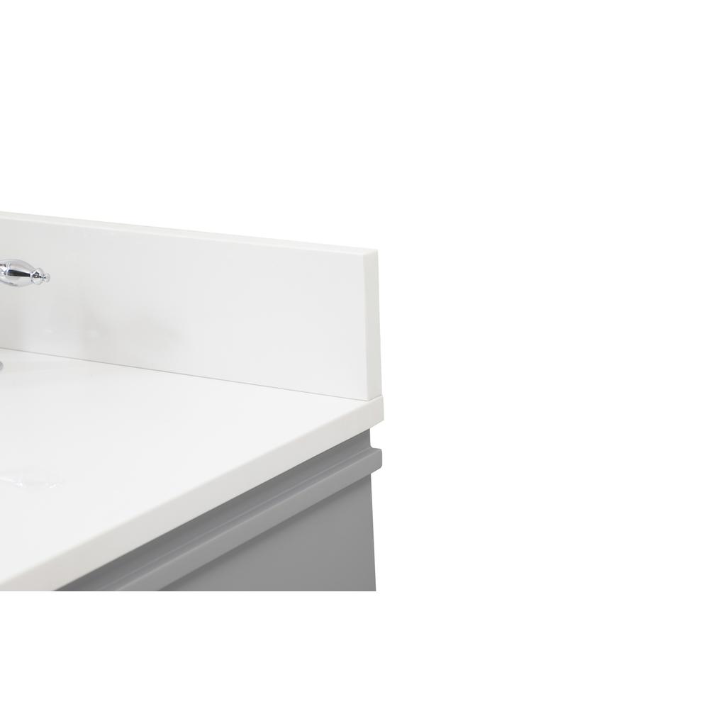 32 inch Single bathroom vanity in grey with backsplash. Picture 11